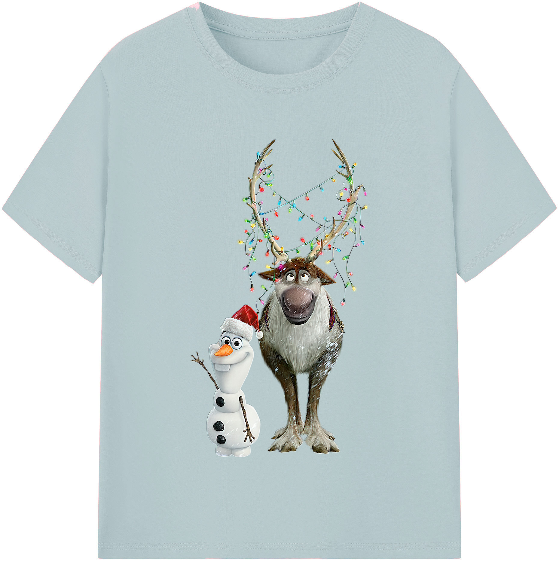 （画像用） アナと雪の女王 アンナ エルサ Frozen Anna Elsa 綿100％半袖Tシャツ（フロントプリント）